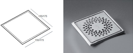 Phleximax Drop - Grating for tiled floor Phleximax Drop - Grating for tiled floor