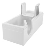 Walk in power assisted bath for disabled people